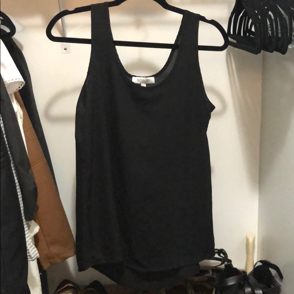 Plain black tank top size medium